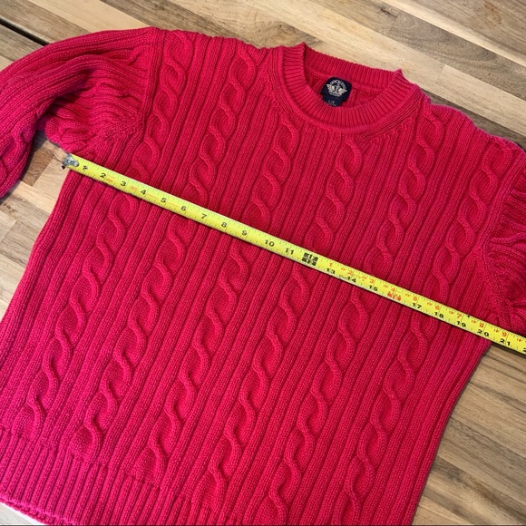 Vintage Dockers Heavyweight Red Cable Knit Sweater L - Picture 4 of 8